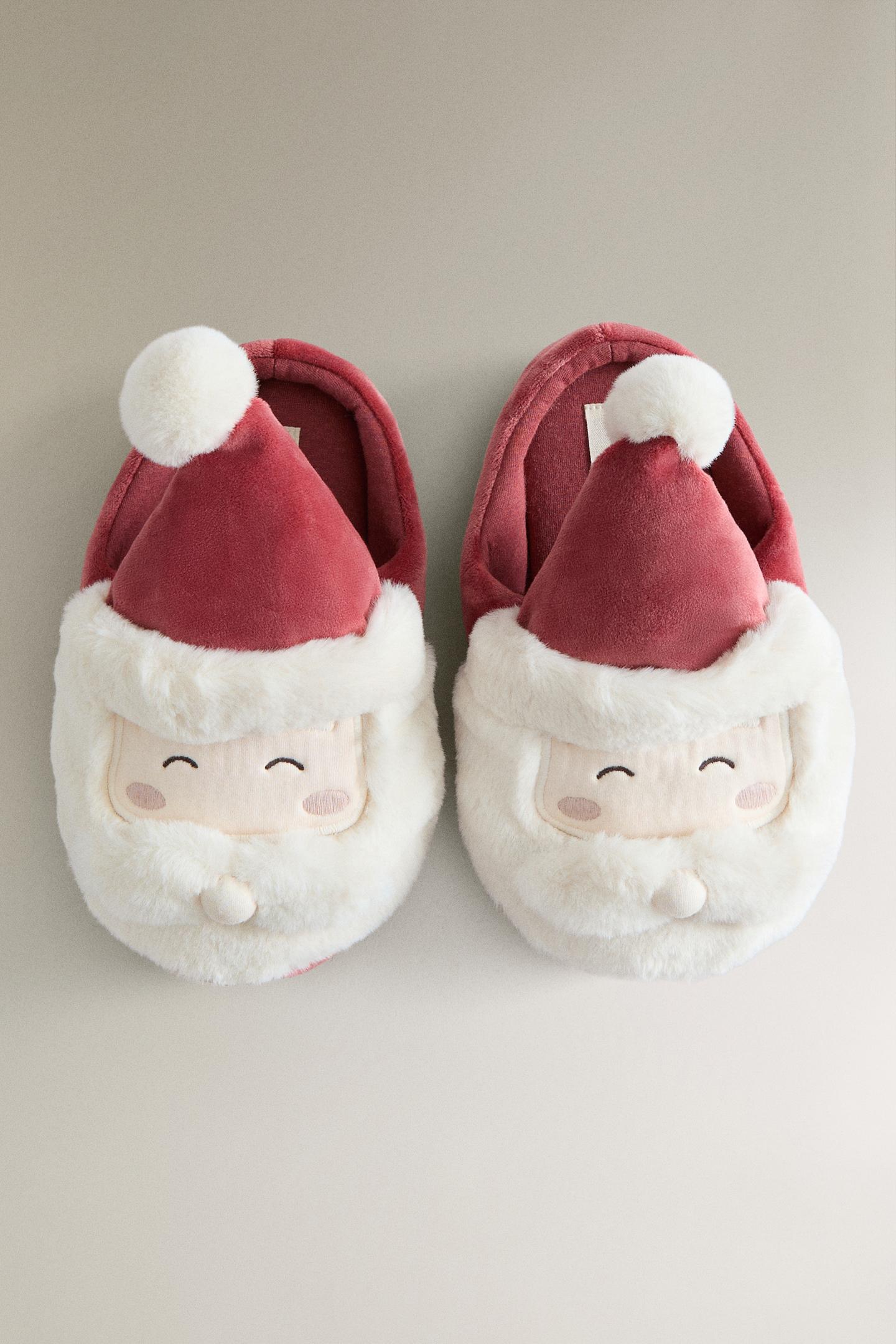 Детские сабо Zara Santa Claus Mule Slippers, цвет: Красный — фото 3