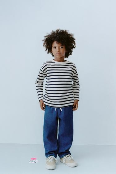 Zara RELAXED DRAWSTRING PANTS - Blue