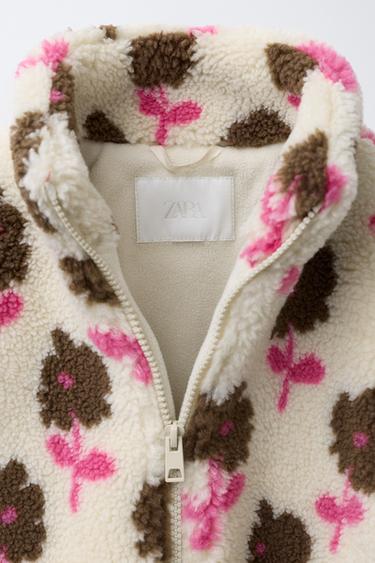 VESTE EFFET MOUTON À FLEURS - Écru de Zara - Image 6