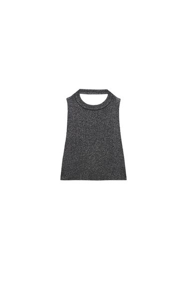 KNIT TOP WITH OPEN BACK