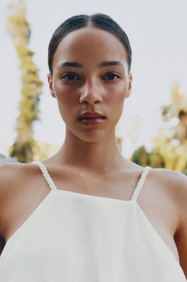 HALTER STRAP JUMPSUIT — Oyster-white 2