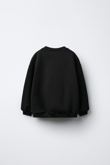SPARKLY BOW SWEATSHIRT - Black by Zara - Image 1