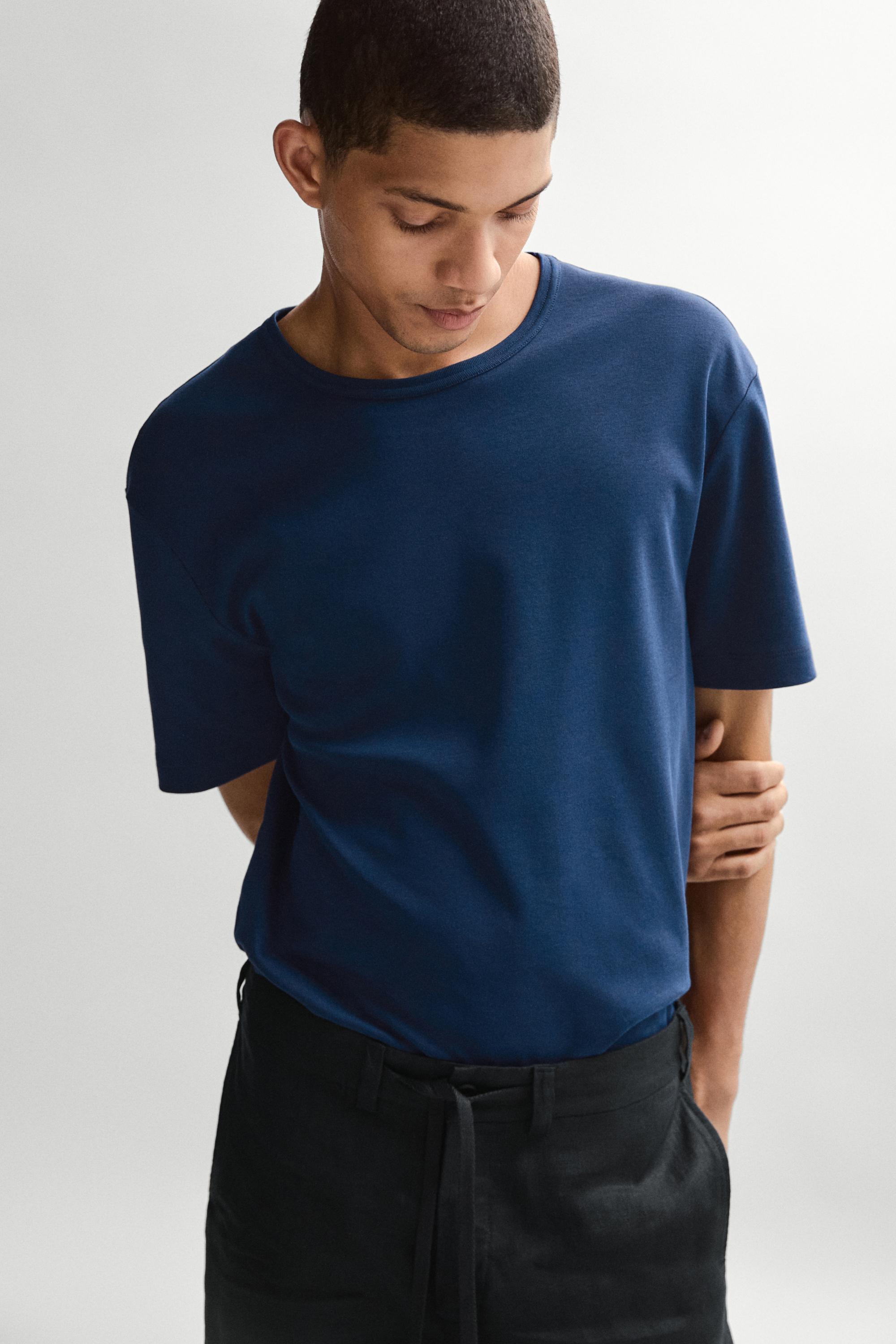 100% Cotton Short-Sleeve T-Shirt — Washed petrol