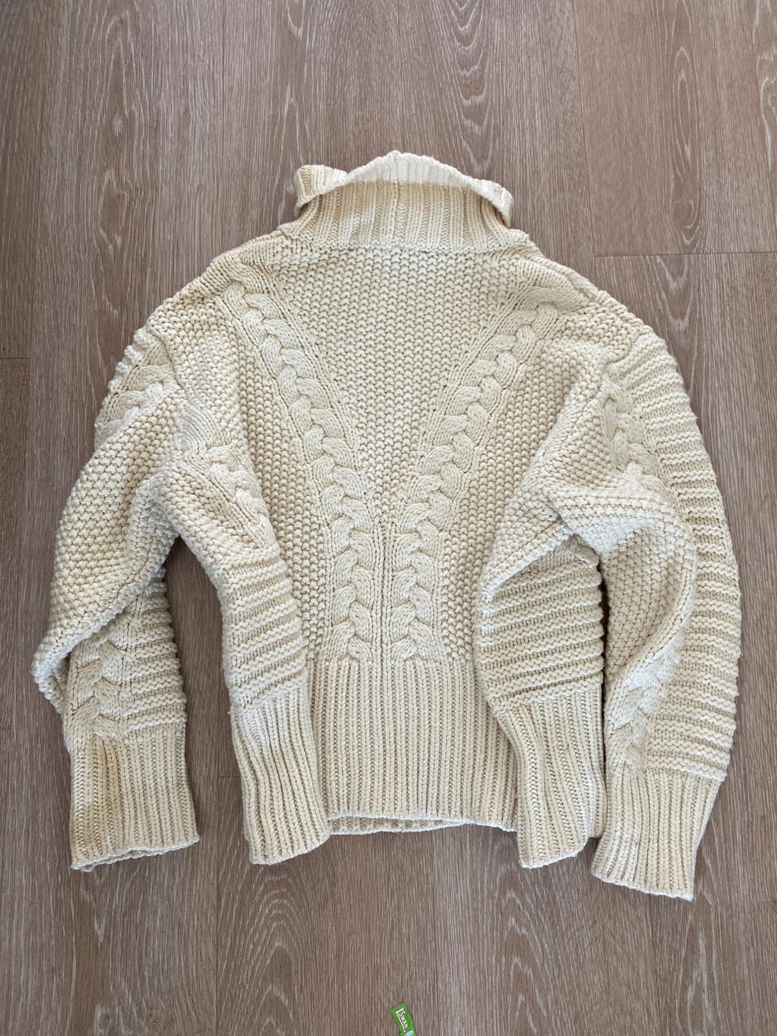 ZARA CABLE KNIT CREAM TURTLENECK CHUNKY SWEATER - Image 4