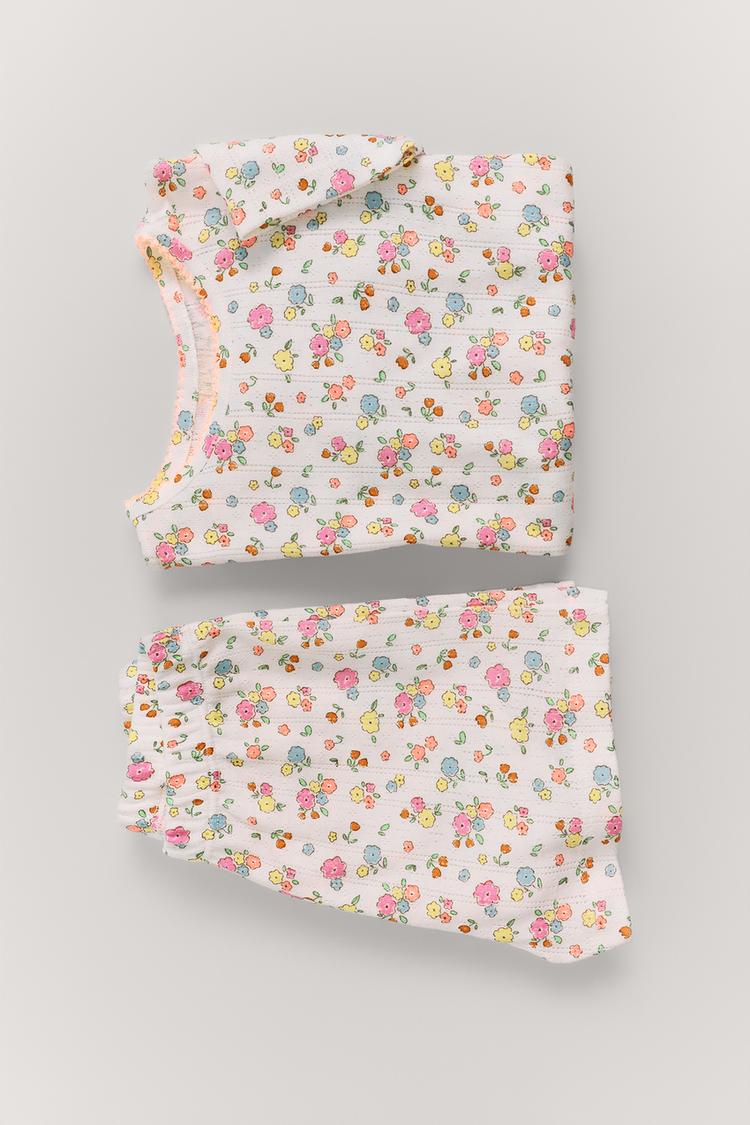 1 1/2-6 AÑOS/ PIJAMA ESTAMPADO FLORES