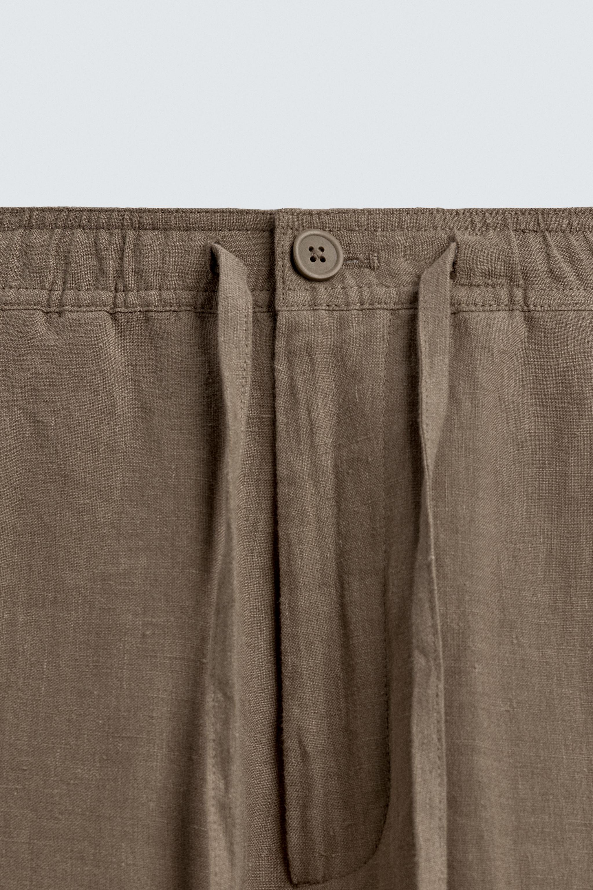 100% LINEN RELAXED FIT PANTS