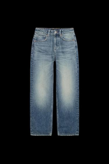 JEANS Z1975 SLIM CROPPED TIRO MEDIO - Azul / Verde de Zara