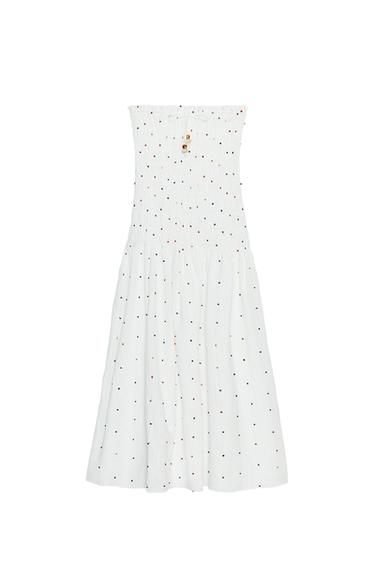 POMPOM MIDI DRESS