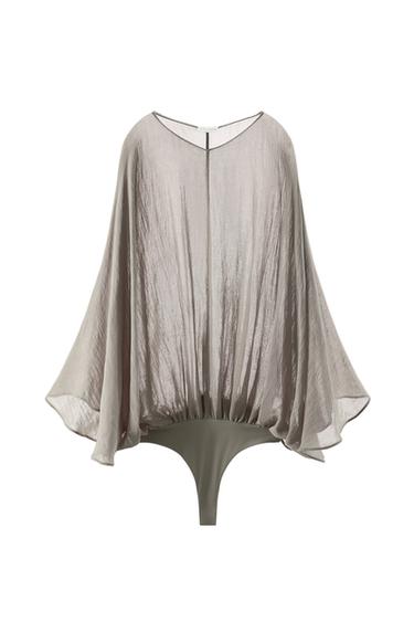 BODY FLUIDO SEMITRANSPARENTE - Gris medio de Zara