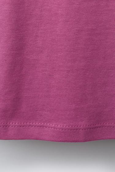 BASIC T-SHIRT WITH EMBROIDERED HEART - Pink by Zara - Image 3