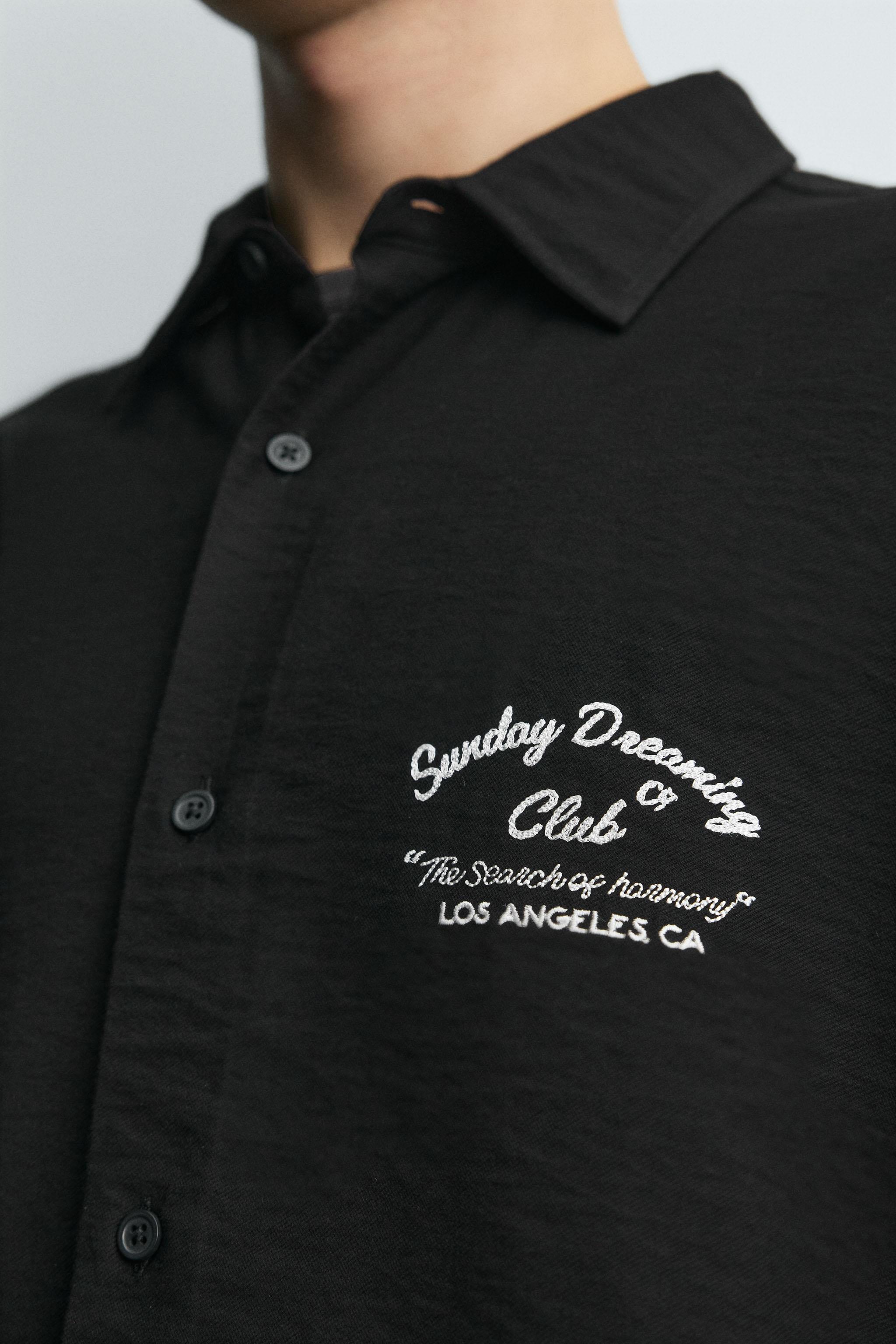 EMBROIDERED FLOWY SHIRT