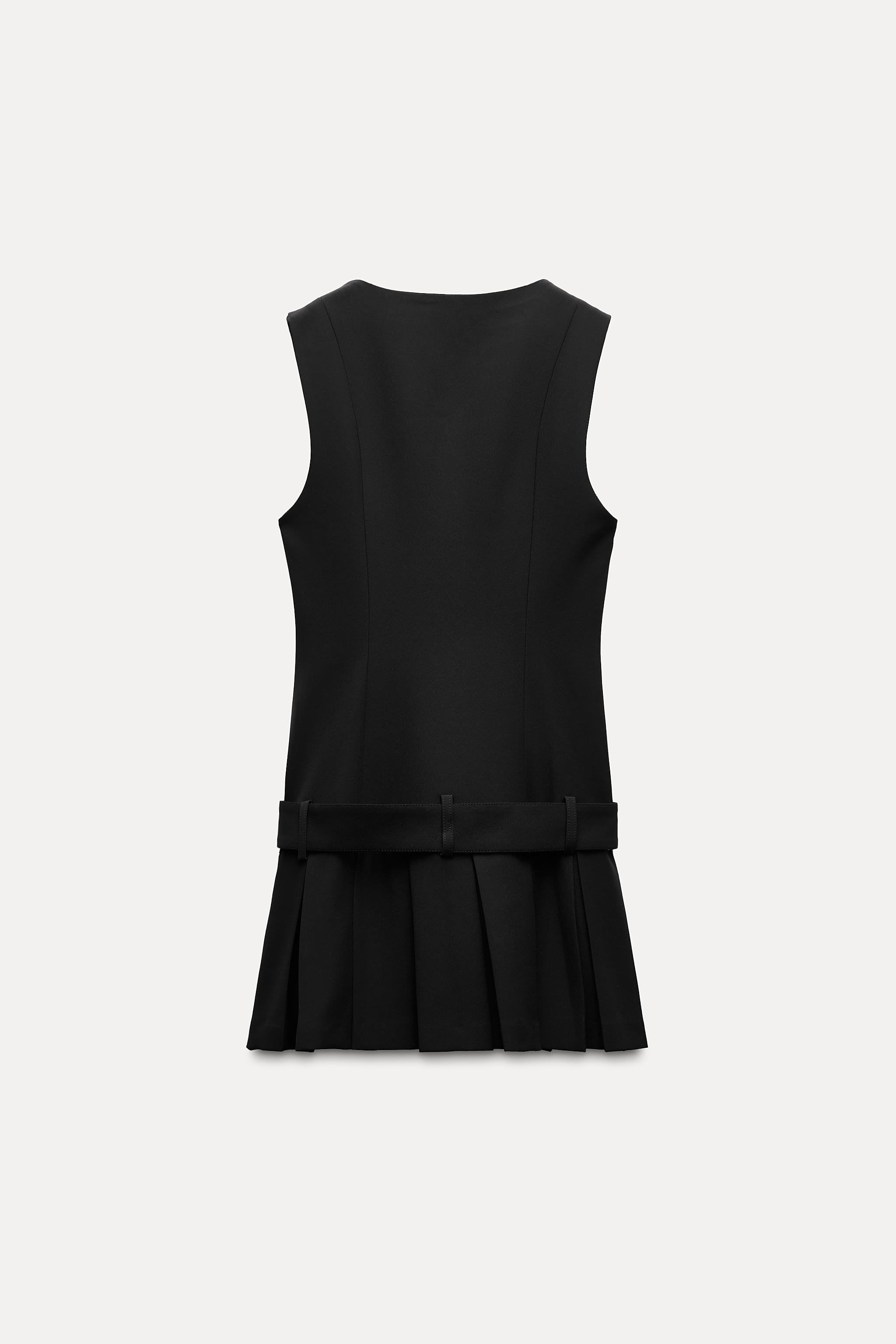 ZARA BOX PLEAT BLAZER DRESS BLACK buy