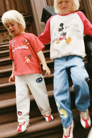 MICKEY MOUSE AND FRIENDS © DISNEY EMBROIDERED T-SHIRT - Mid-red by Zara