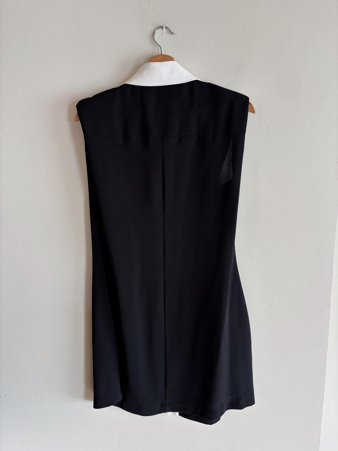 CONTRAST MINI DRESS WITH PADDED SHOULDERS - Image 3