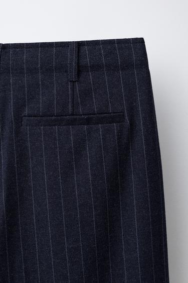 TAILORED TROUSERS WITH BUTTON - Blue by Zara - Image 3