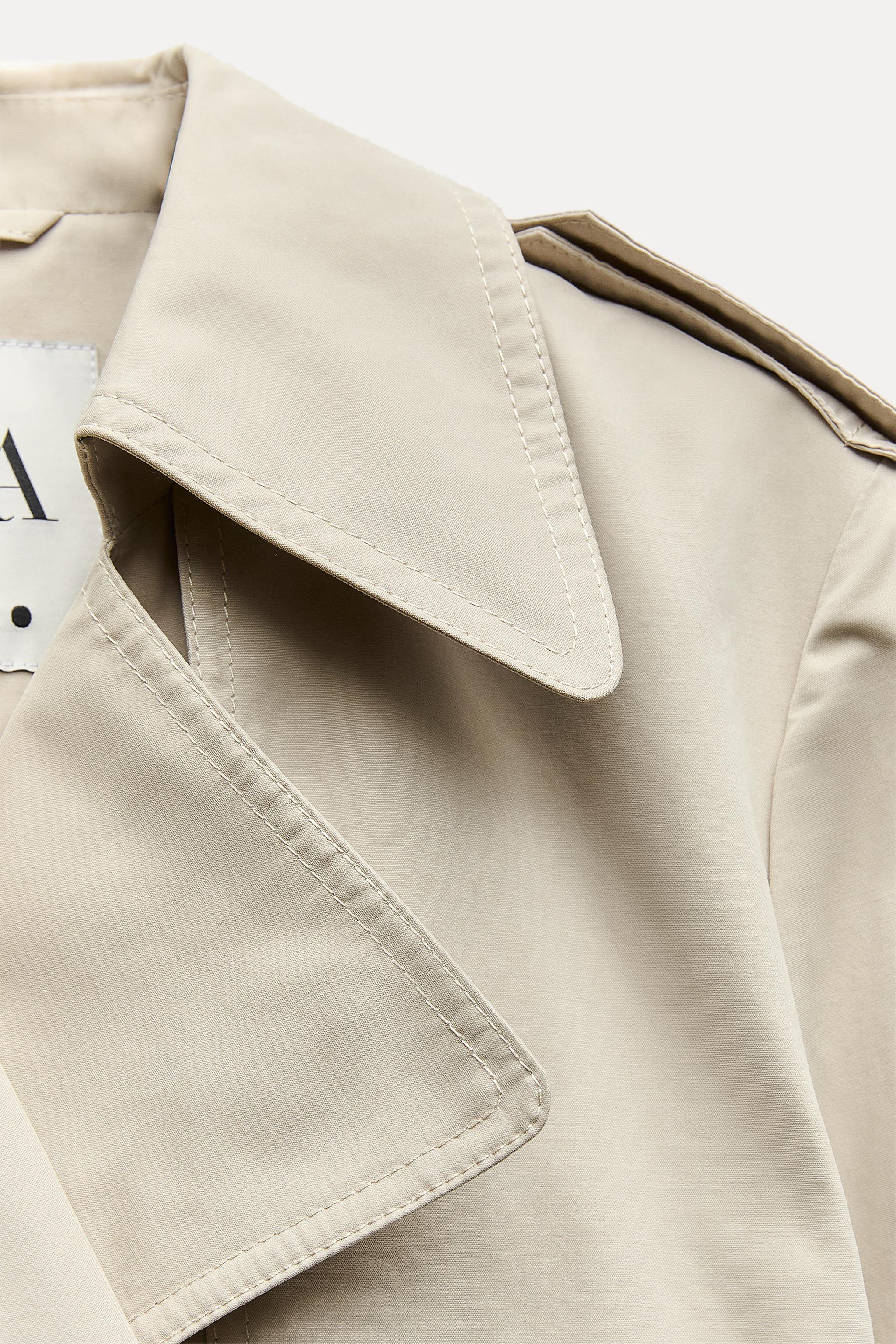 ZW COLLECTION BELTED GABARDINE TRENCH - Sand | ZARA United States