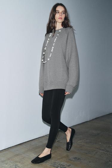 ЛЕГИНСЫ ИЗ ПОЛИАМИДА — ЧЕРНЫЙ от Zara