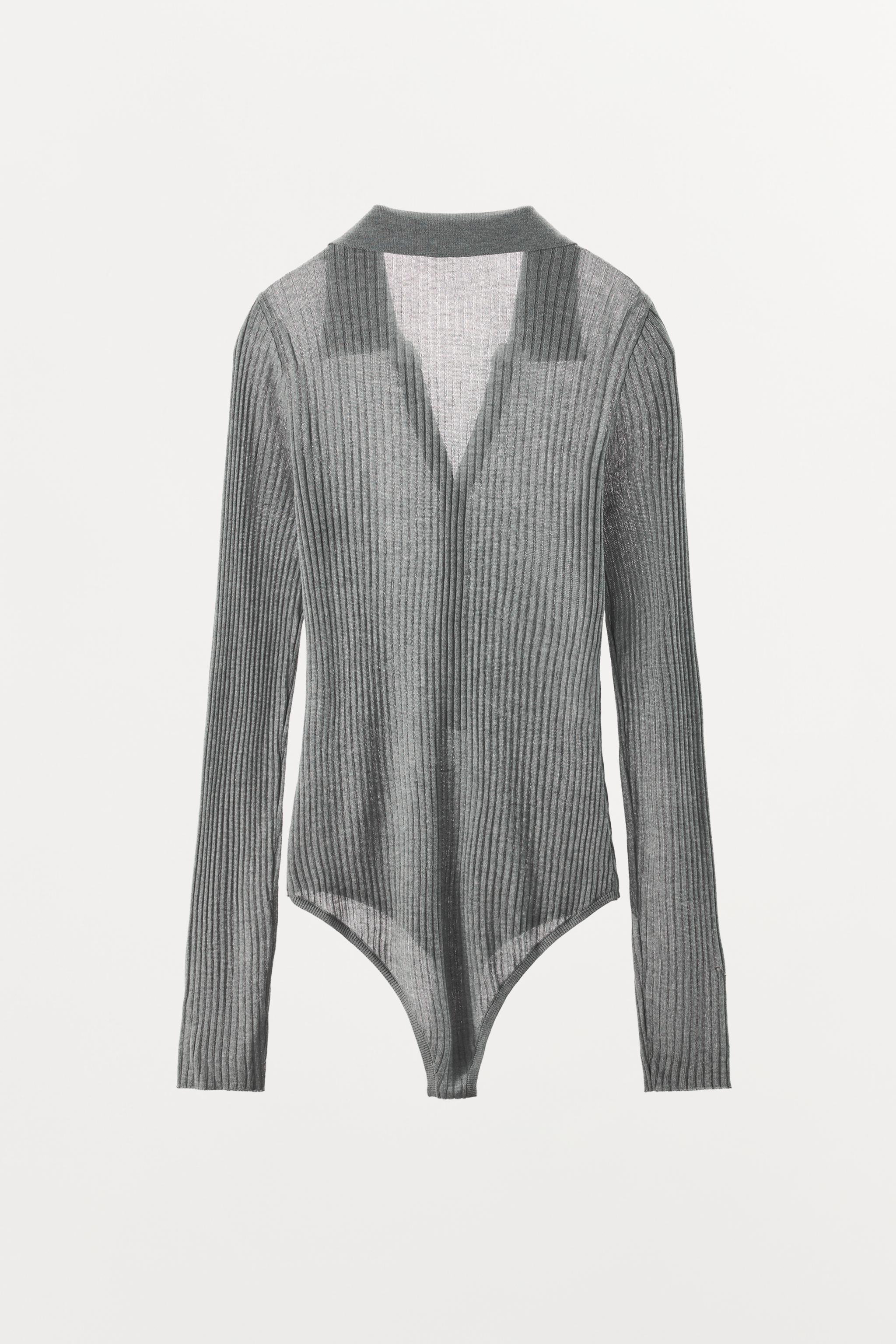 BUTTONED KNIT BODYSUIT