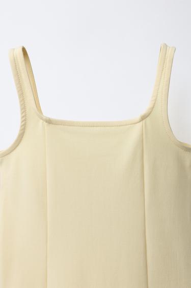 ROBE JUPE ÉVASÉE - Jaune pastel de Zara - Image 2