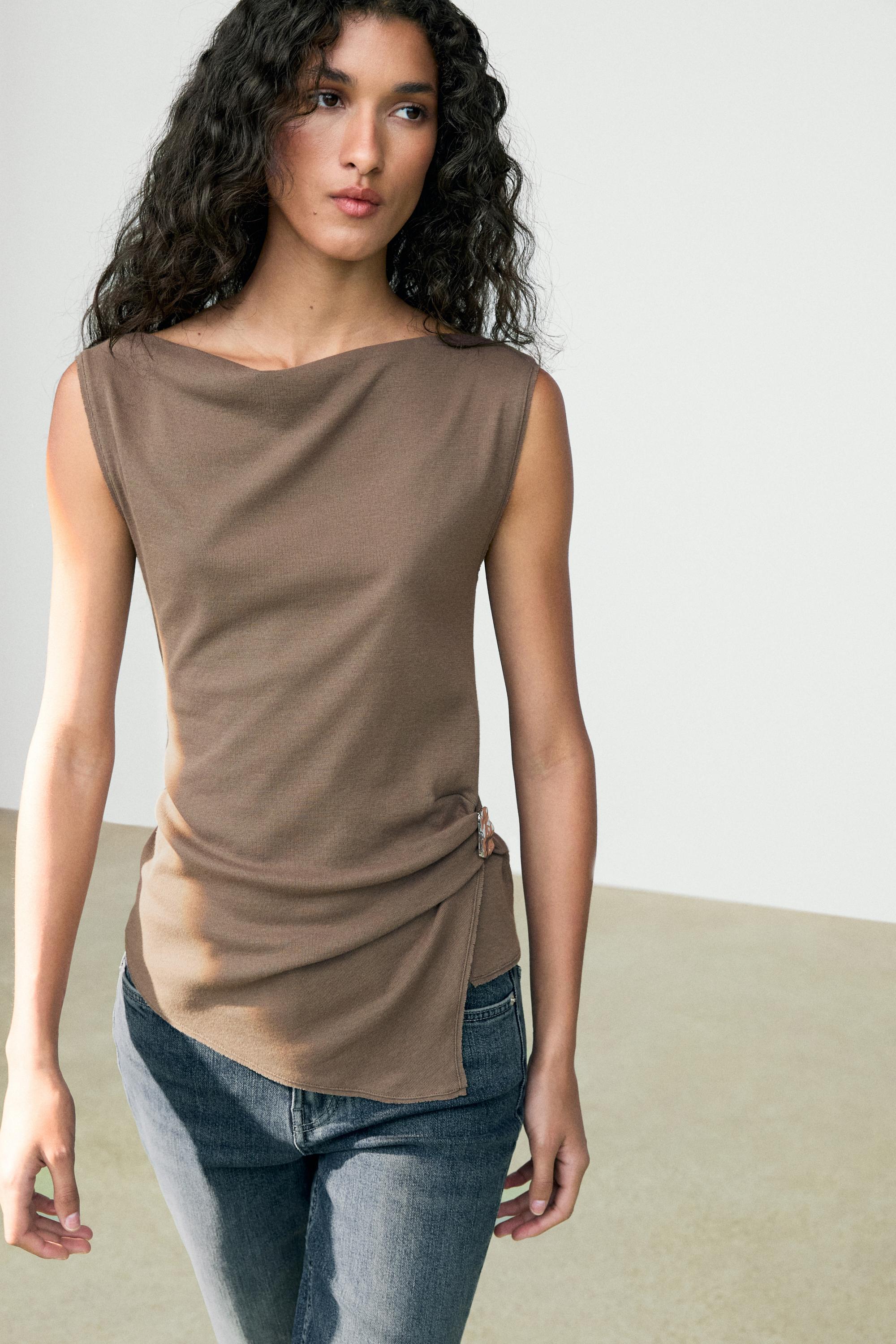 100% cotton knit top — Black gold