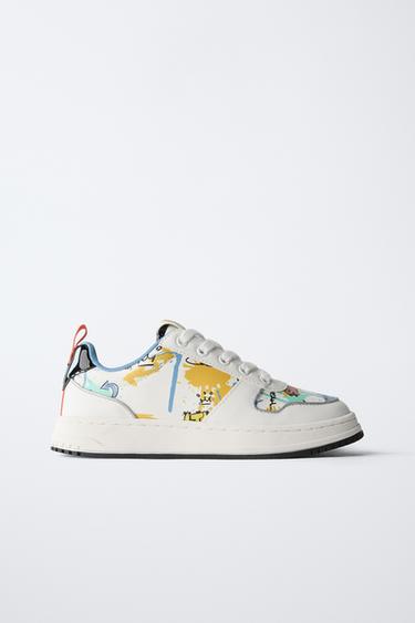 GRAFFITI SNEAKERS - White by Zara