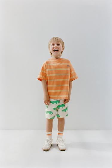 CAMISETA RAYAS BOBBY SMALL © - Naranja de Zara