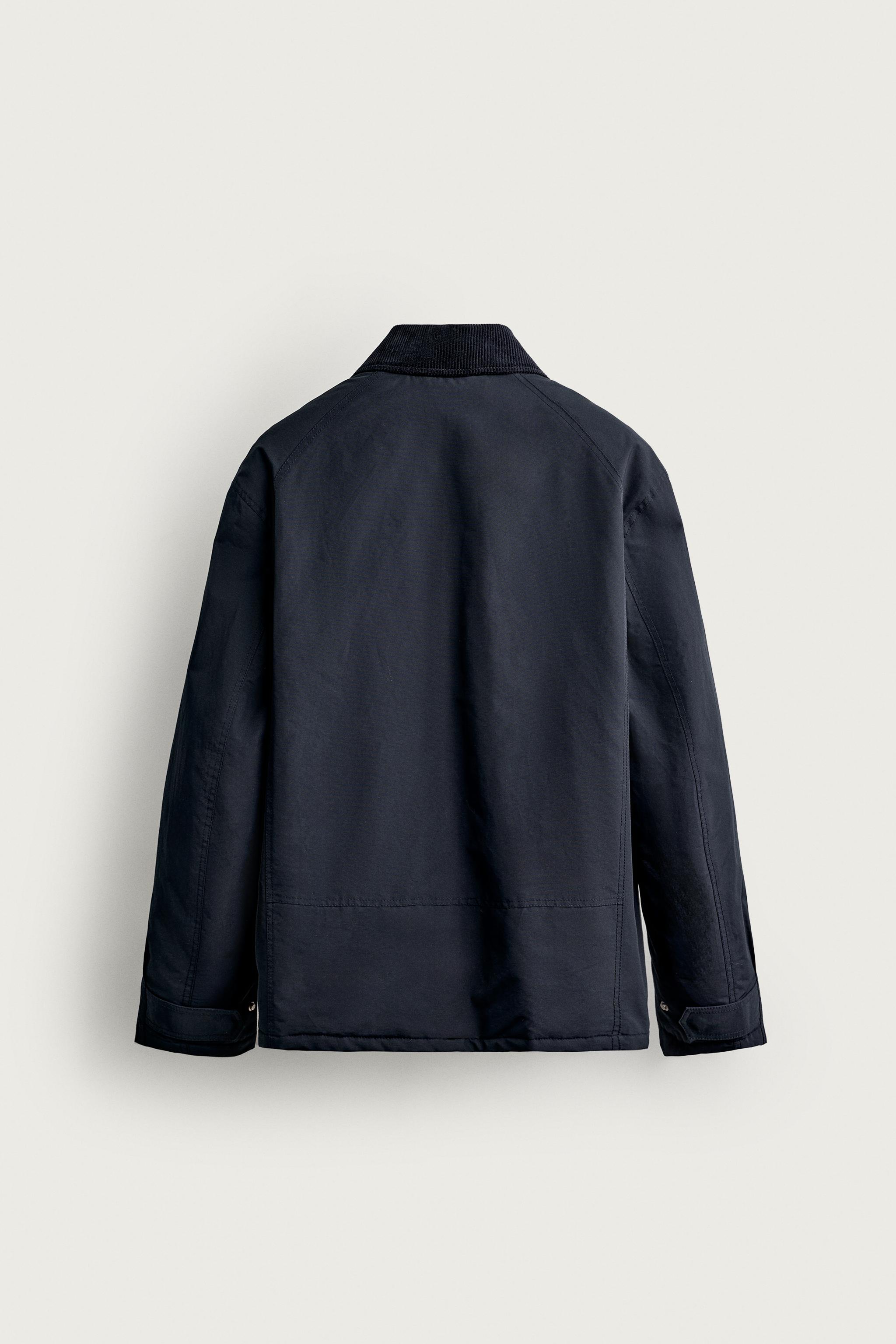REGULAR-FIT JACKET WITH CONTRAST COLLAR