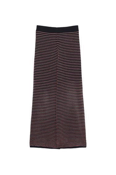 TROUSERS WITH WAVY TWO-TONE STRIPES