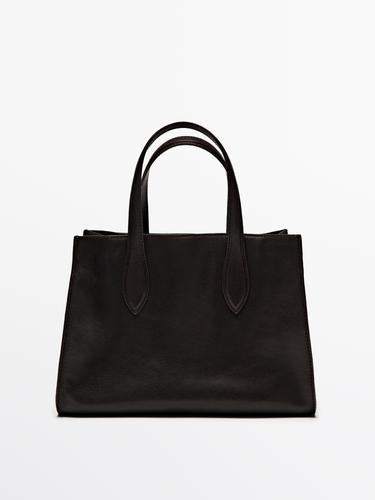 Zara Nappa leather tote bag - Brown