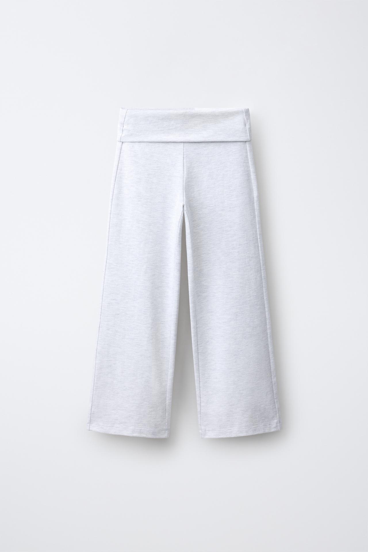 WING FLARE PANTS — Gray marl