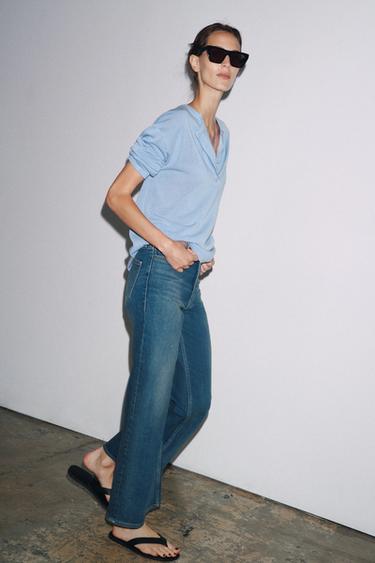 PULL OVERSIZE EN MAILLE UNIE - Bleu clair de Zara - Image 3
