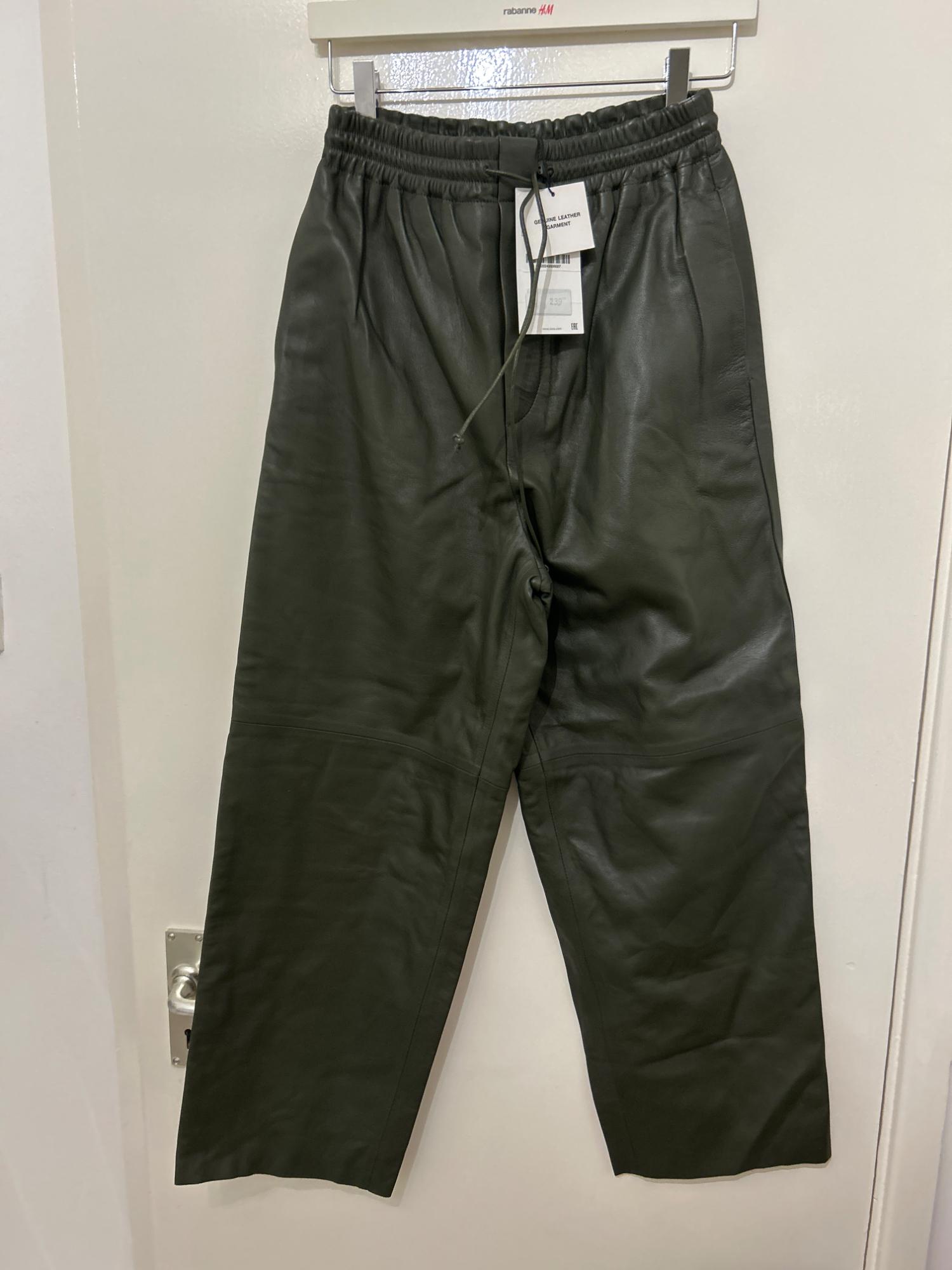 LEATHER JOGGING TROUSERS