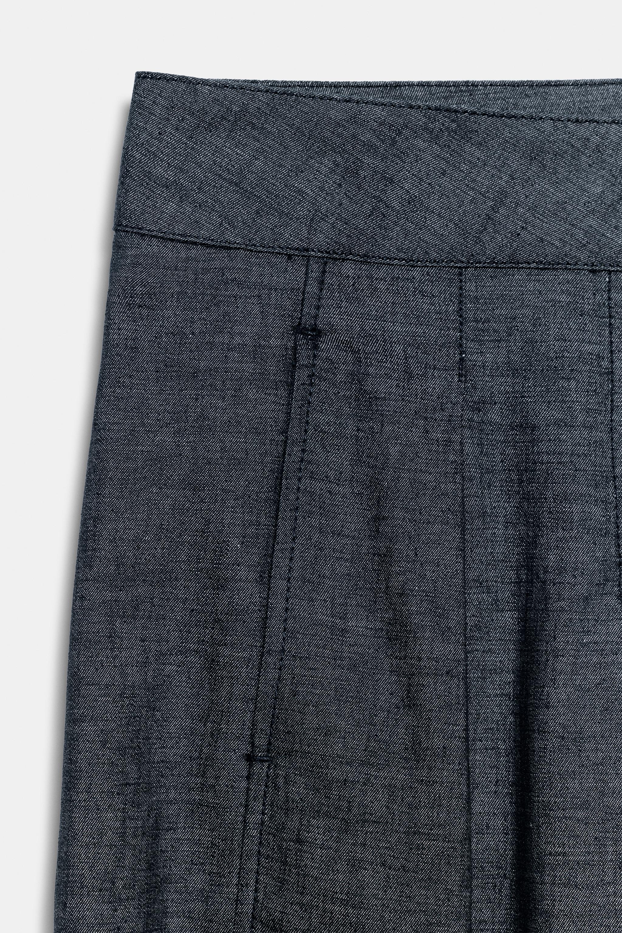 HIGH-WAISTED WIDE LEG LINEN PANTS