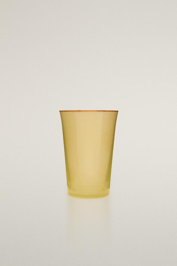 COLOURED GLASS TUMBLER - أصفر الخاص بـ Zara - صورة 0