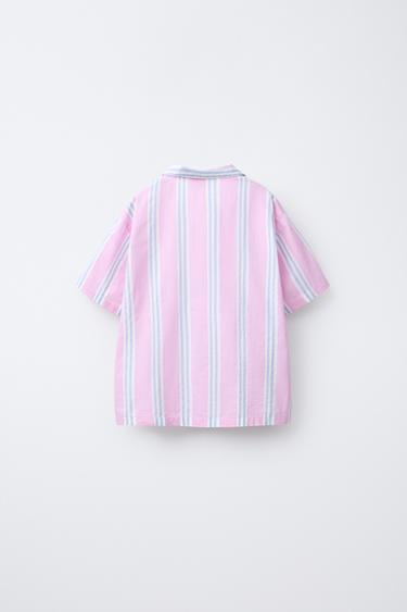 2-6 ANS/ PYJAMA CHEMISE ET BERMUDA RAYURES - Rose de Zara - Image 2