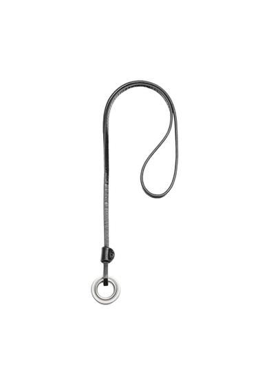 LEATHER PENDANT KEYRING - Black by Zara - Image 0