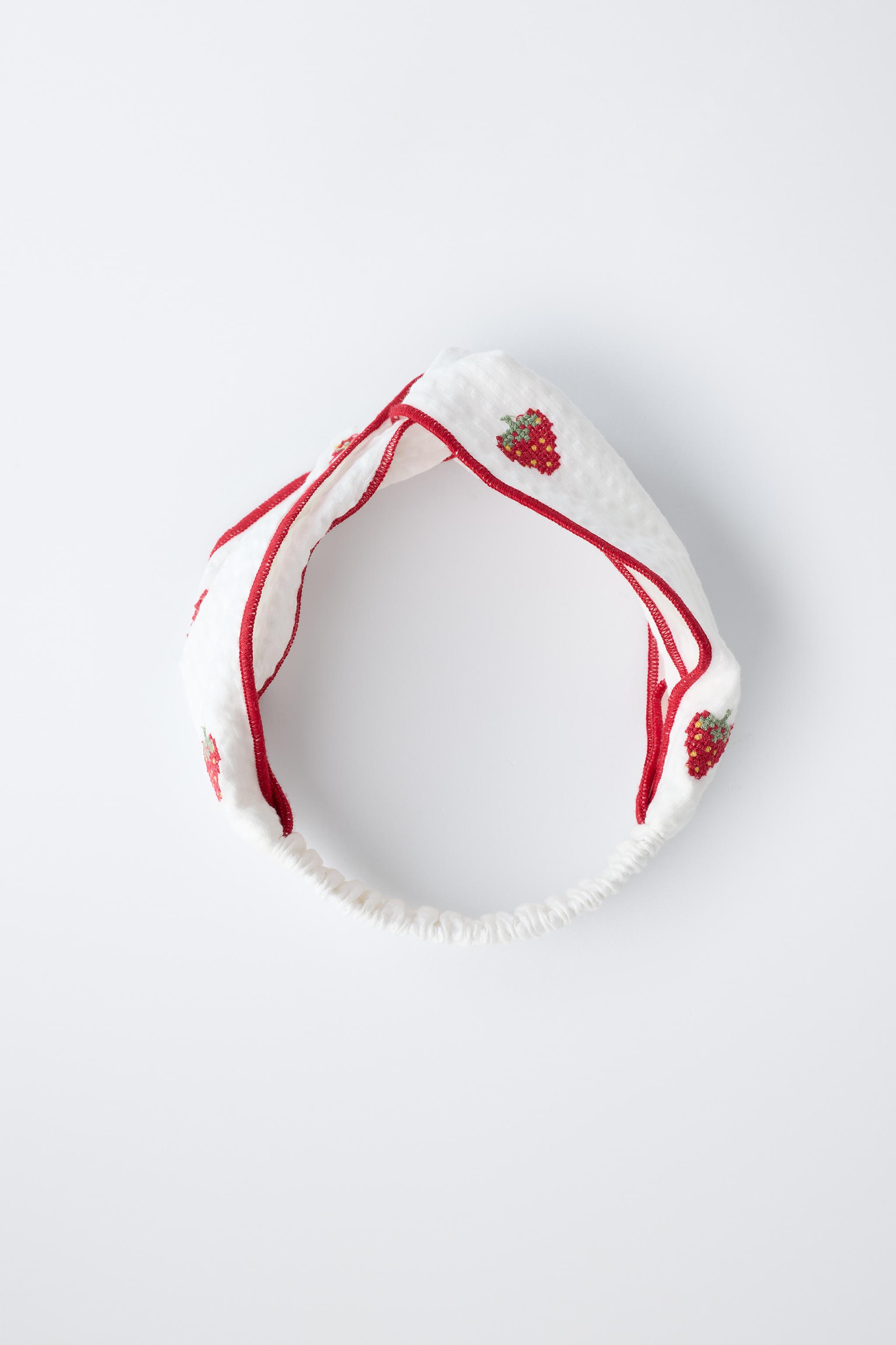 BANDEAU FRAISES BRODÉES