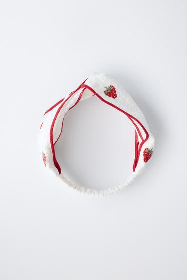 BANDEAU FRAISES BRODÉES - Blanc de Zara - Image 3