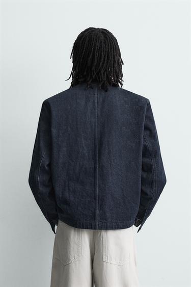 DENIM FIREMAN CLASP JACKET - Indigo by Zara
