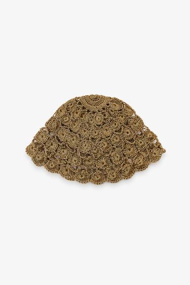 CROCHET BEAD CAP LIMITED EDITION - Χρυσαφί του Zara