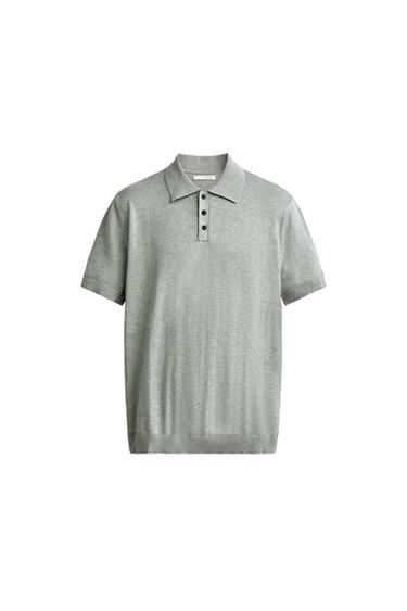 POLO PUNTO REGULAR FIT ESTRUCTURA - Verde vigoré de Zara