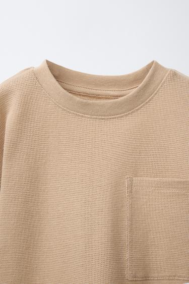 AGES 2-6/PLAIN EMBOSSED PYJAMAS - Caramel by Zara - Image 3