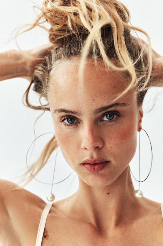 MAXI PEARL HOOP EARRINGS from Zara - $25.90