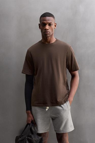 RUNNING GRAPHIC PRINT T-SHIRT - Brown by Zara