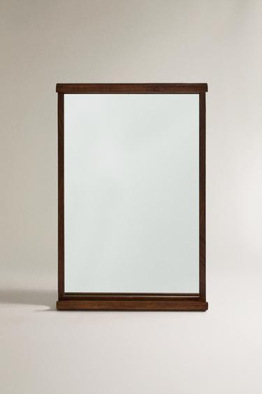 WALL MIRROR WITH CURVED FRAME - Khaki by Zara