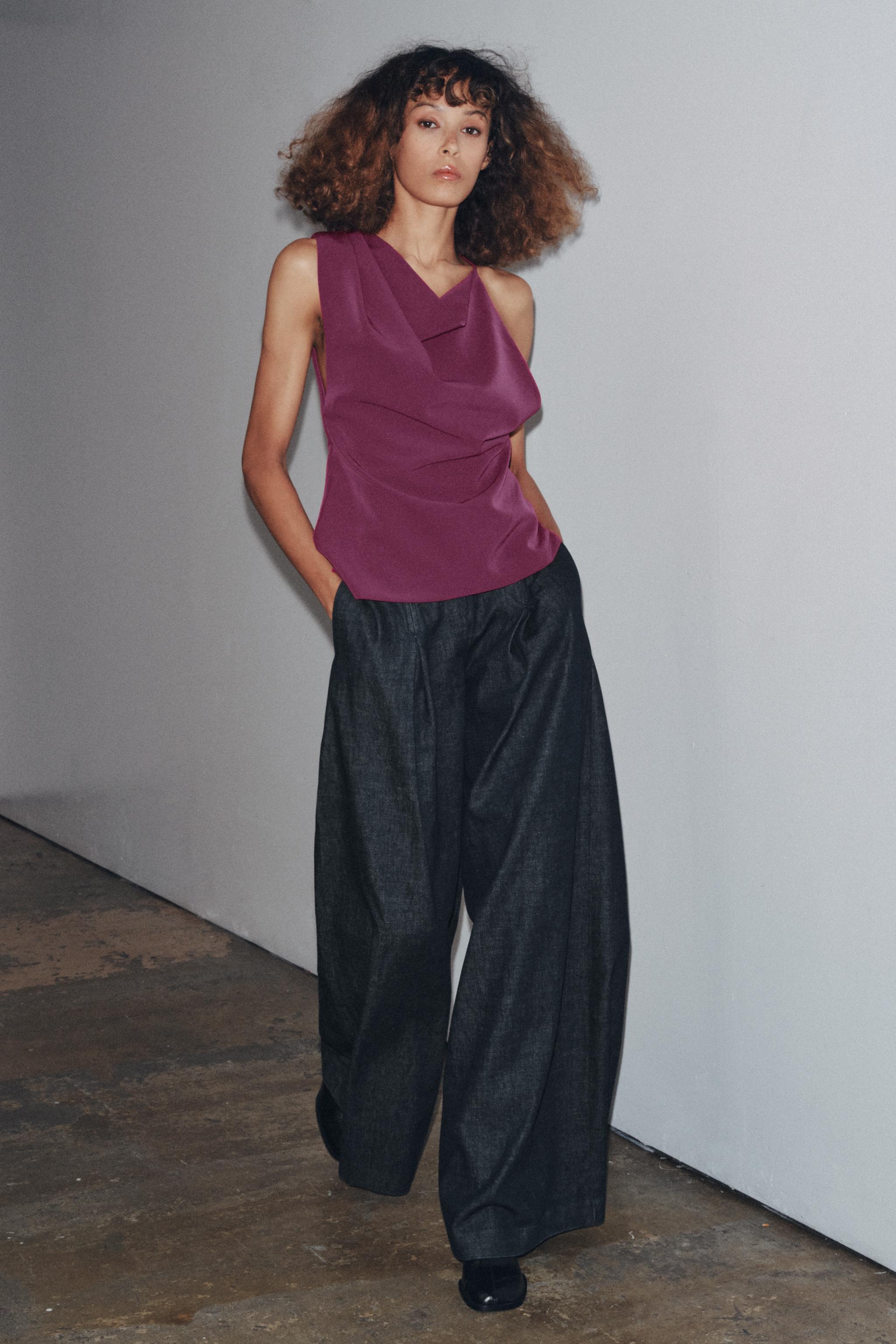 トップス acka asymmetry blouse Marked Waist Asymmetric Blouse Grey | NA-KD