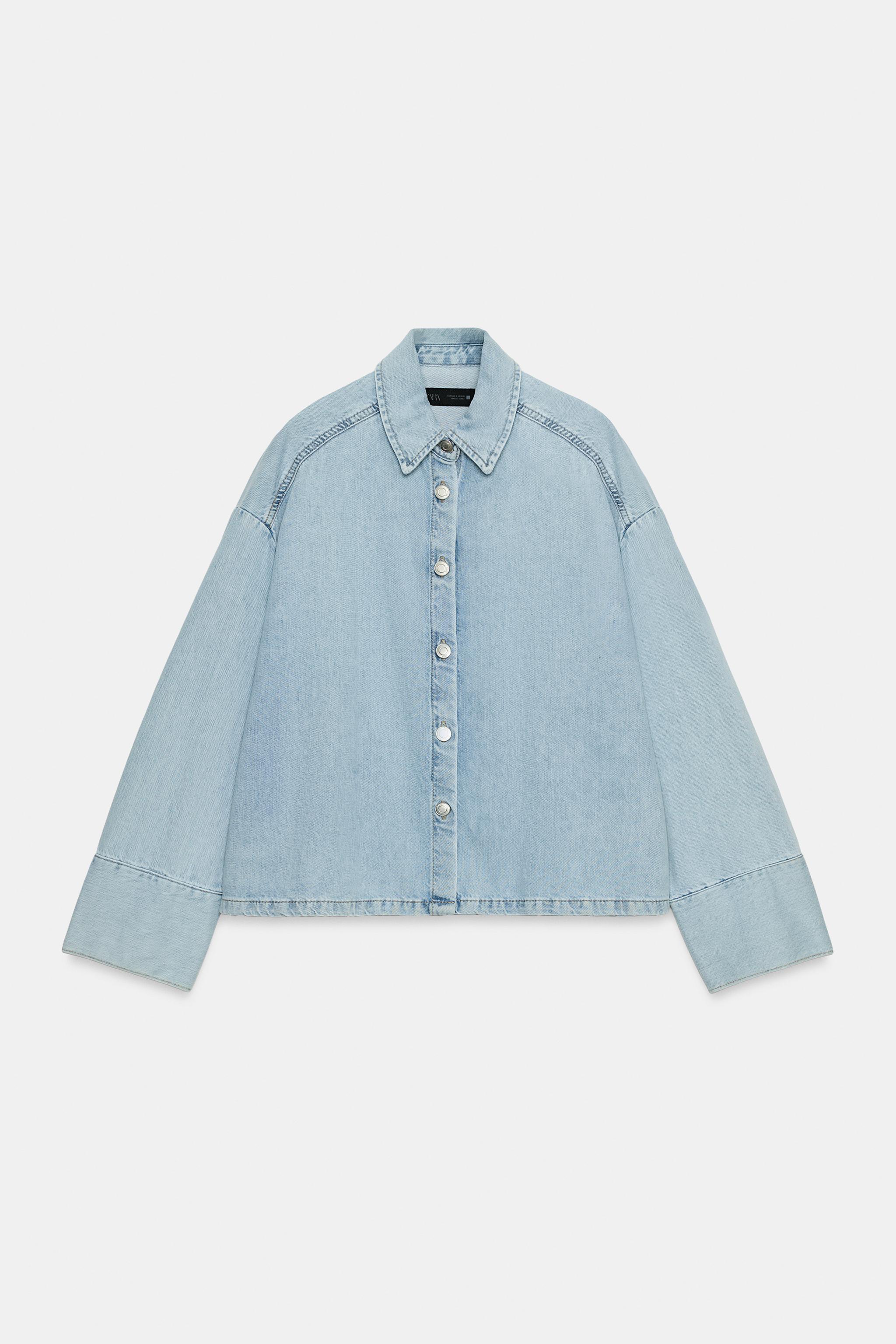 Женские рубашки Zara Z1975 DENIM SHIRT — фото 9