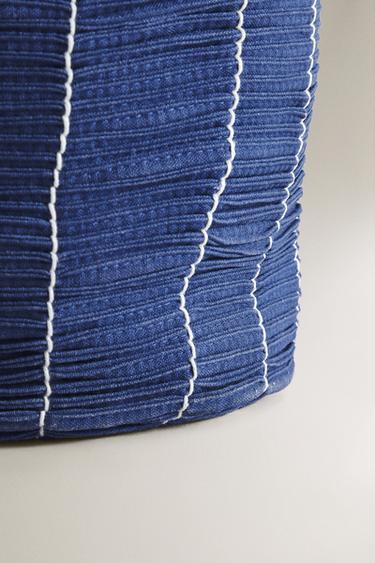 PAINTED COTTON BASKET X FANGLU LIN - Blue by Zara - Image 3
