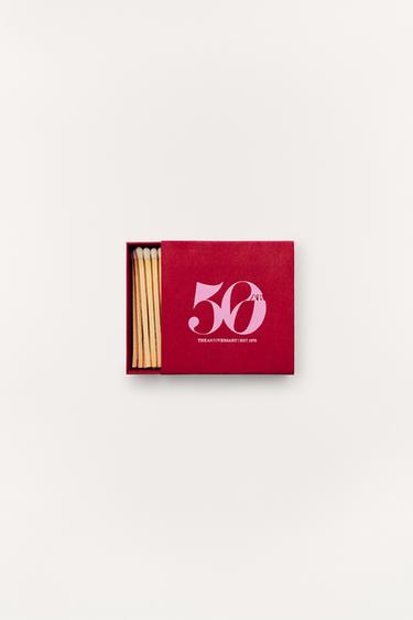 50TH ANNIVERSARY WHITE-TIPPED MATCHBOX (60 MATCHES) - 600 ROXANNE by Zara