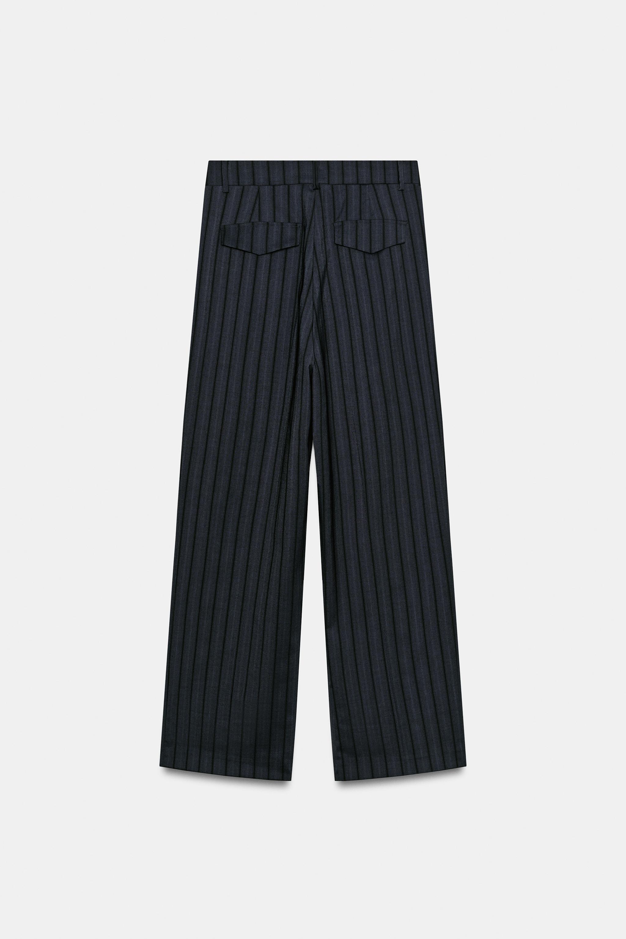 PANTALON PLI RABATS RAYURES
